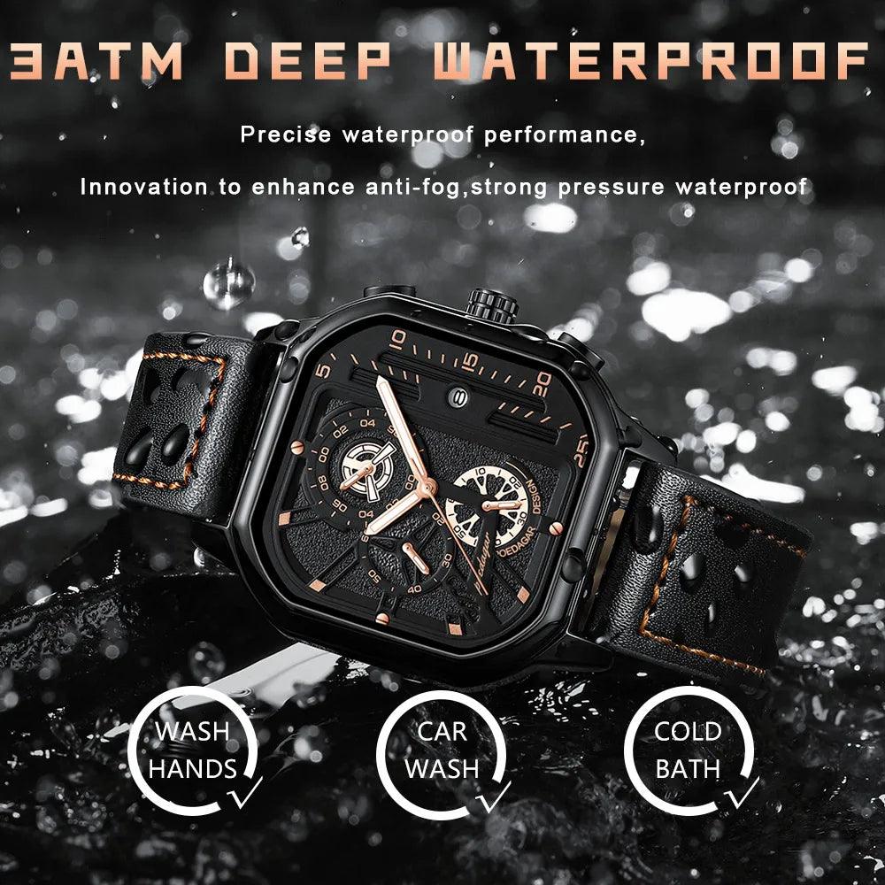 POEDAGAR Fashion Quartz Men Watches Top Brand Waterproof - MAXIME