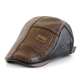 Leather Beret Hat Men - MAXIME