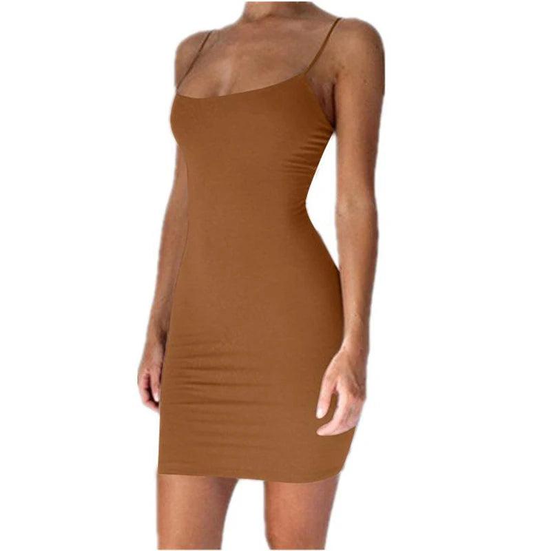 Maxime Sexy Spaghetti Strap Camisole Mini Dress - MAXIME