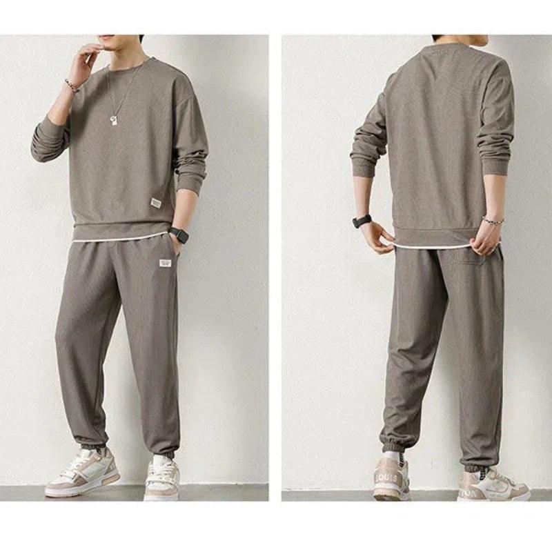 Men Two-Piece Casual Loose Long Sleeve and Pants - MAXIME