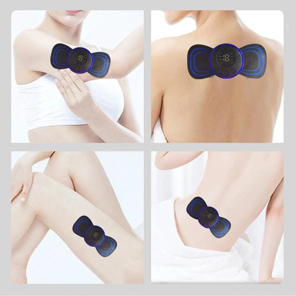 Maxime Mini Neck Rechargeable Massager Electric Neck Massage EMS Cervical Vertebra Massage Patch 8 Modes for Muscle Pain Relieve Relax - MAXIME