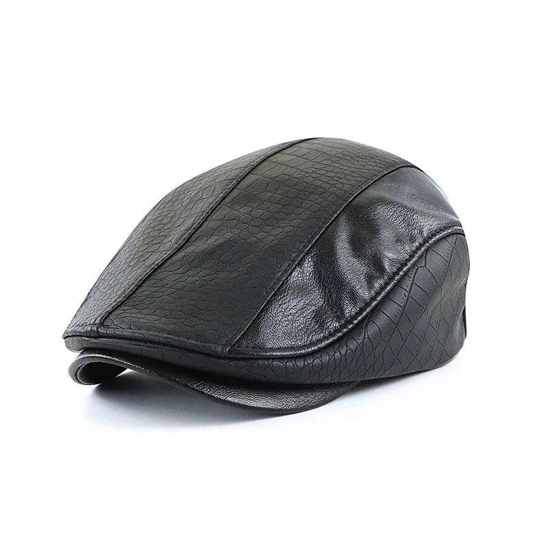 Leather Beret Ladies Fashion Newsboy Caps Man - MAXIME