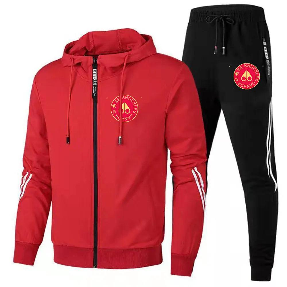 Men's Tracksuit Hooded Pullover Casual 2-Pcs Set - MAXIME