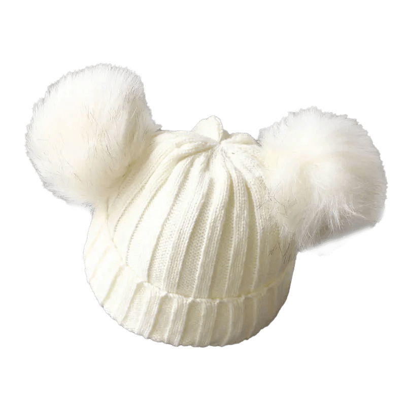 Maxime Cute Pompom Baby Hat Warm Winter Knitted Kids Baby Girl Boy Beanie Cap Solid Outdoor Infant Toddler Children Hat Bonnet - MAXIME