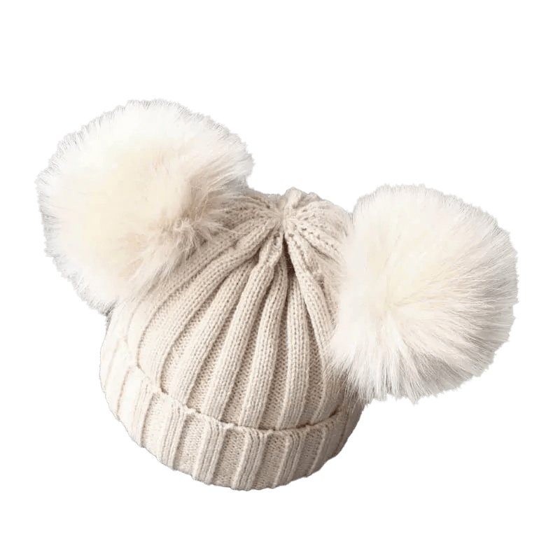 Maxime Cute Pompom Baby Hat Warm Winter Knitted Kids Baby Girl Boy Beanie Cap Solid Outdoor Infant Toddler Children Hat Bonnet - MAXIME