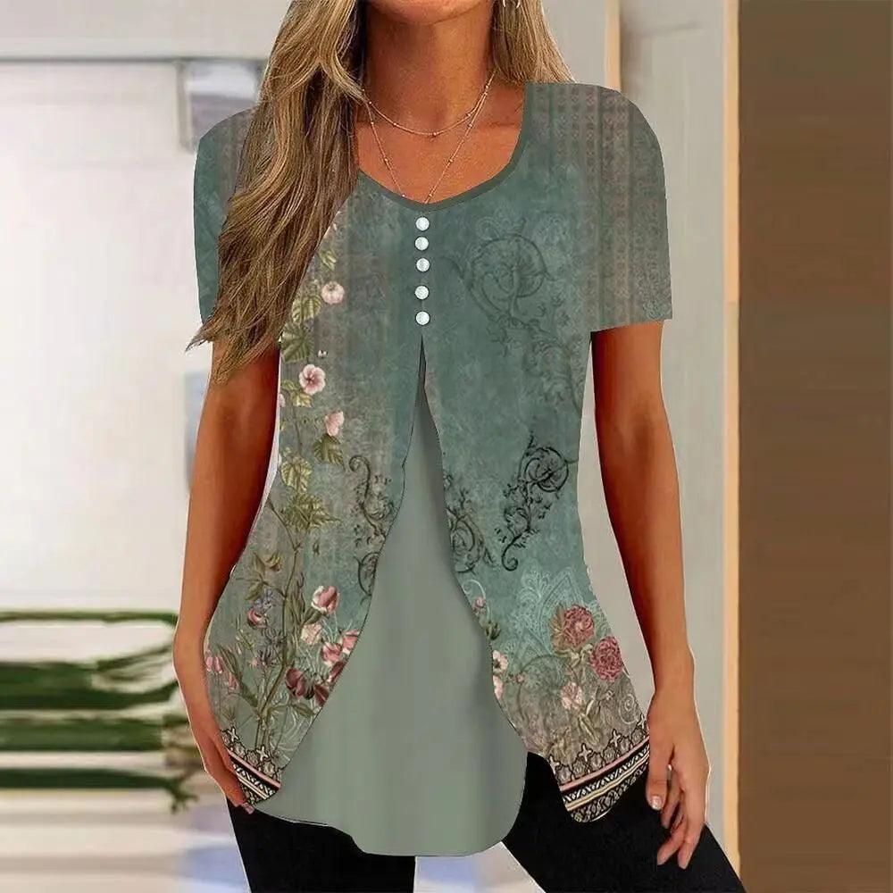 Elegant Woman Shirt Casual Loose - MAXIME