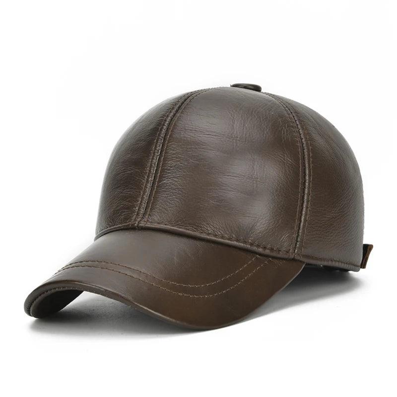 Leather Baseball Cap - MAXIME