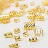 90pcs Hollow Braids Hair Rings Golden - MAXIME