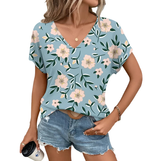 Elegant Short Sleeved Women's T-shirt - MAXIME