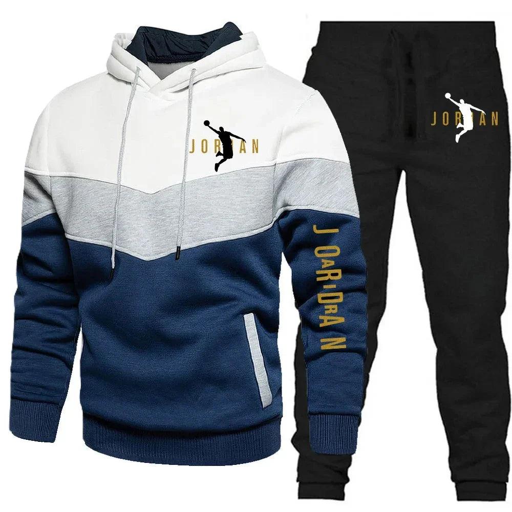 Men's Warm Hoodie Set Sweatshirt + Pants 2-Piece Suit Sports - MAXIME