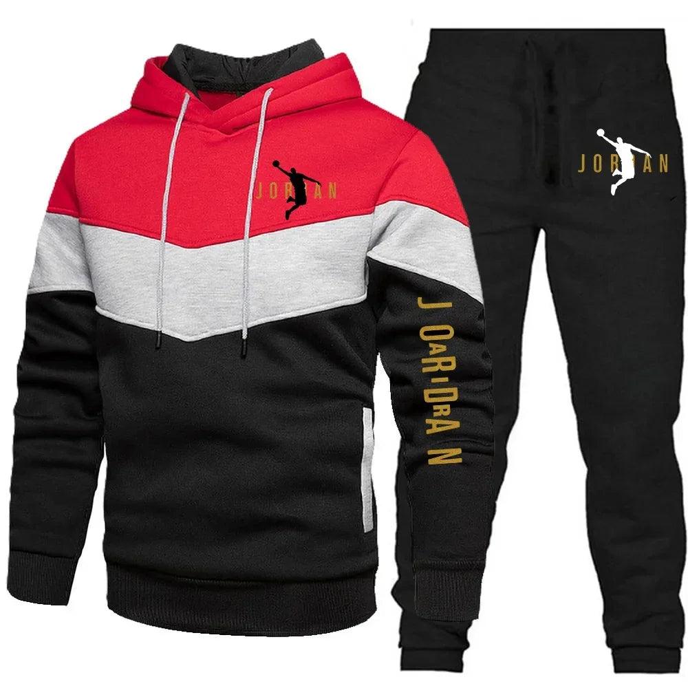 Men's Warm Hoodie Set Sweatshirt + Pants 2-Piece Suit Sports - MAXIME