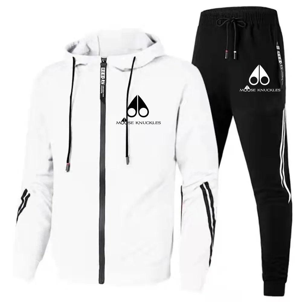 Men's Tracksuit Hooded Pullover Casual 2-Pcs Set - MAXIME