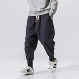 Men Solid Elastic Waist Streetwear Joggers - MAXIME