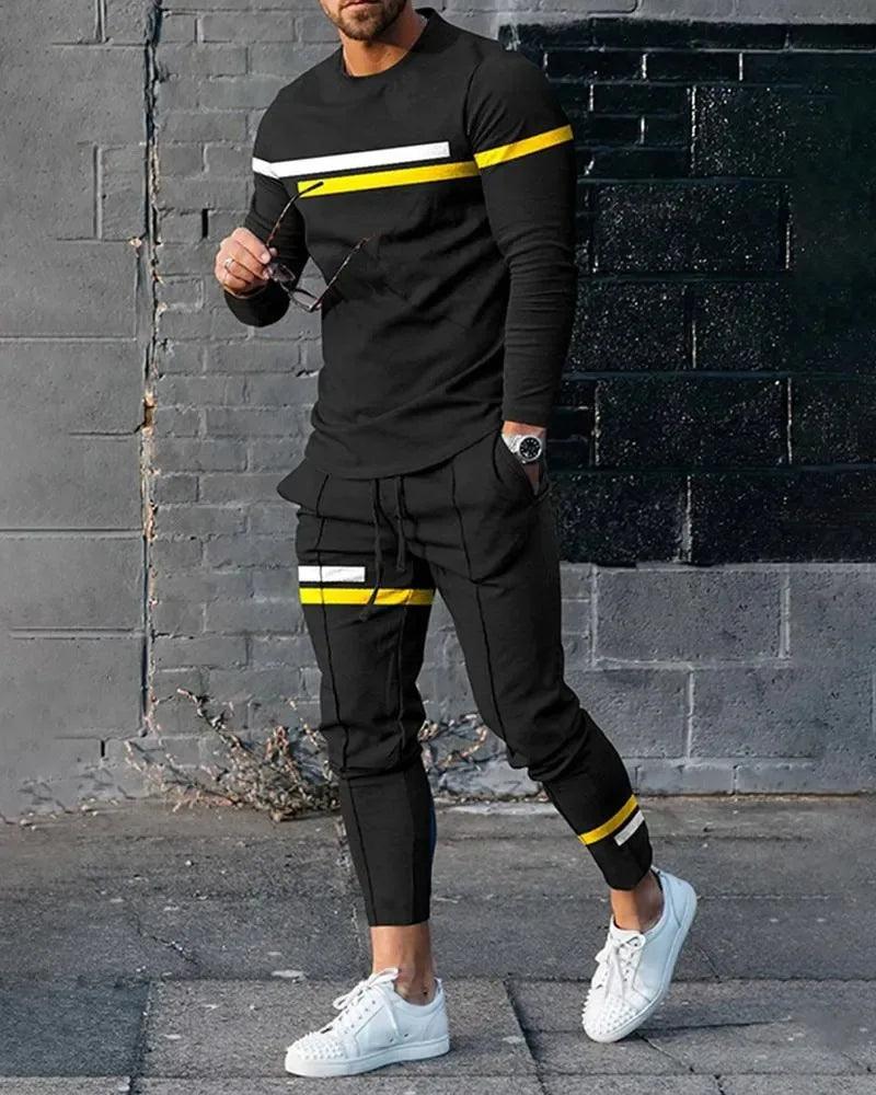 Tracksuit Set For Men 3D Print Long Sleeve - MAXIME