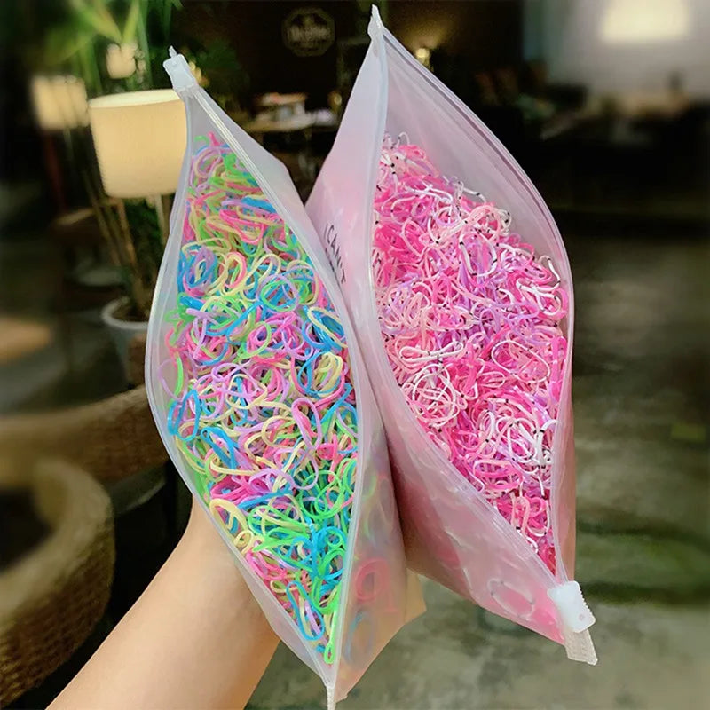 1000pcs Colorful Elastic Hair Accessories - MAXIME