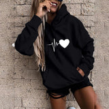 Women'S Hooded Sweatshirt Loose Sports Tops Pullover new - MAXIME