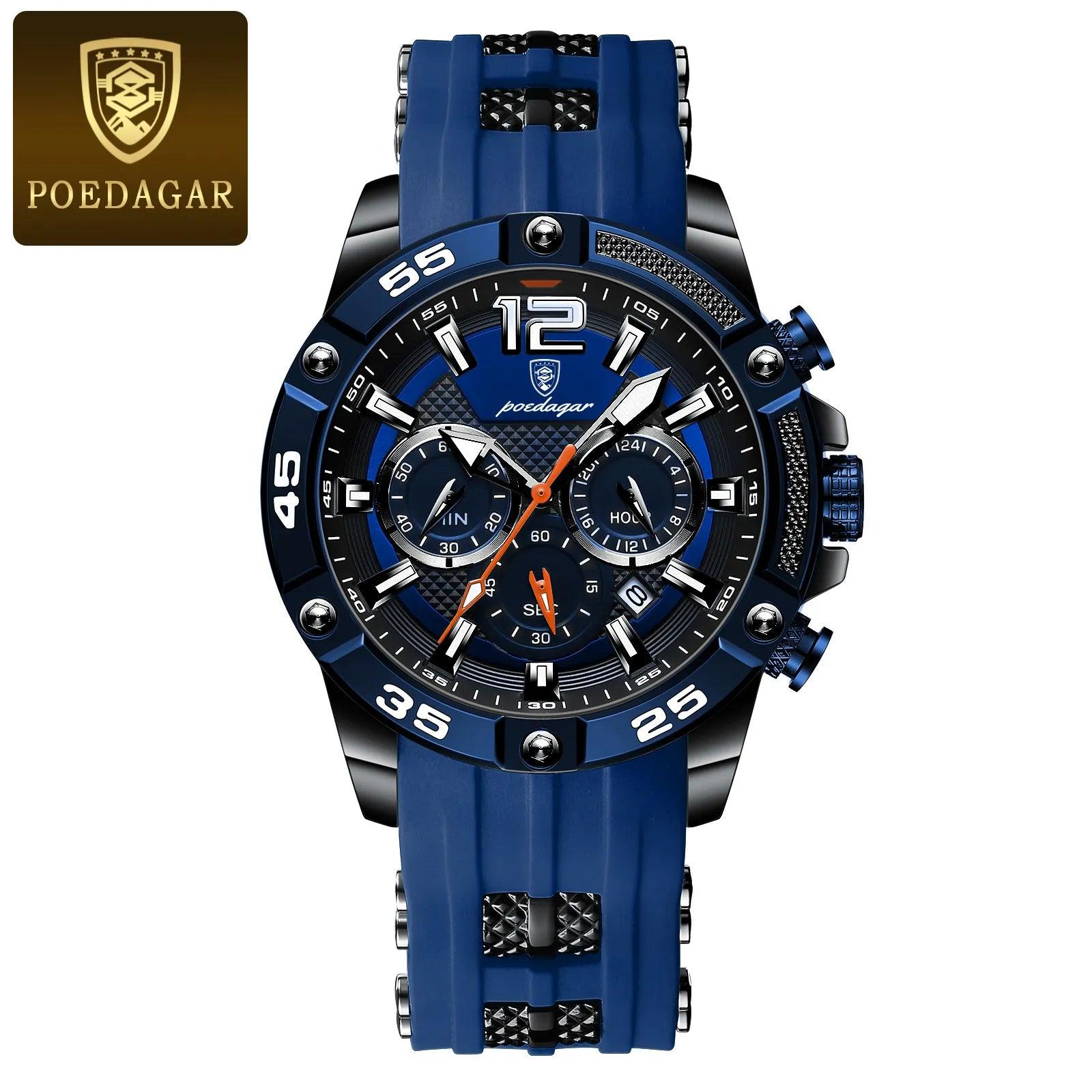 POEDAGAR Casual Men Watch Luxury Waterproof Luminous - MAXIME