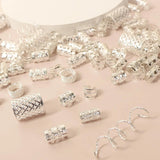 90pcs Hollow Braids Hair Rings Golden - MAXIME