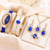 Maxime 6PCS Set Women Fashion Quartz Watch Female Clock Rhinestone Dial Luxury Brand Design Women Watches Simple Ladies WristWatch - MAXIME