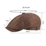 Berets Flat Peaked Cap Street Hats for Men Women - MAXIME