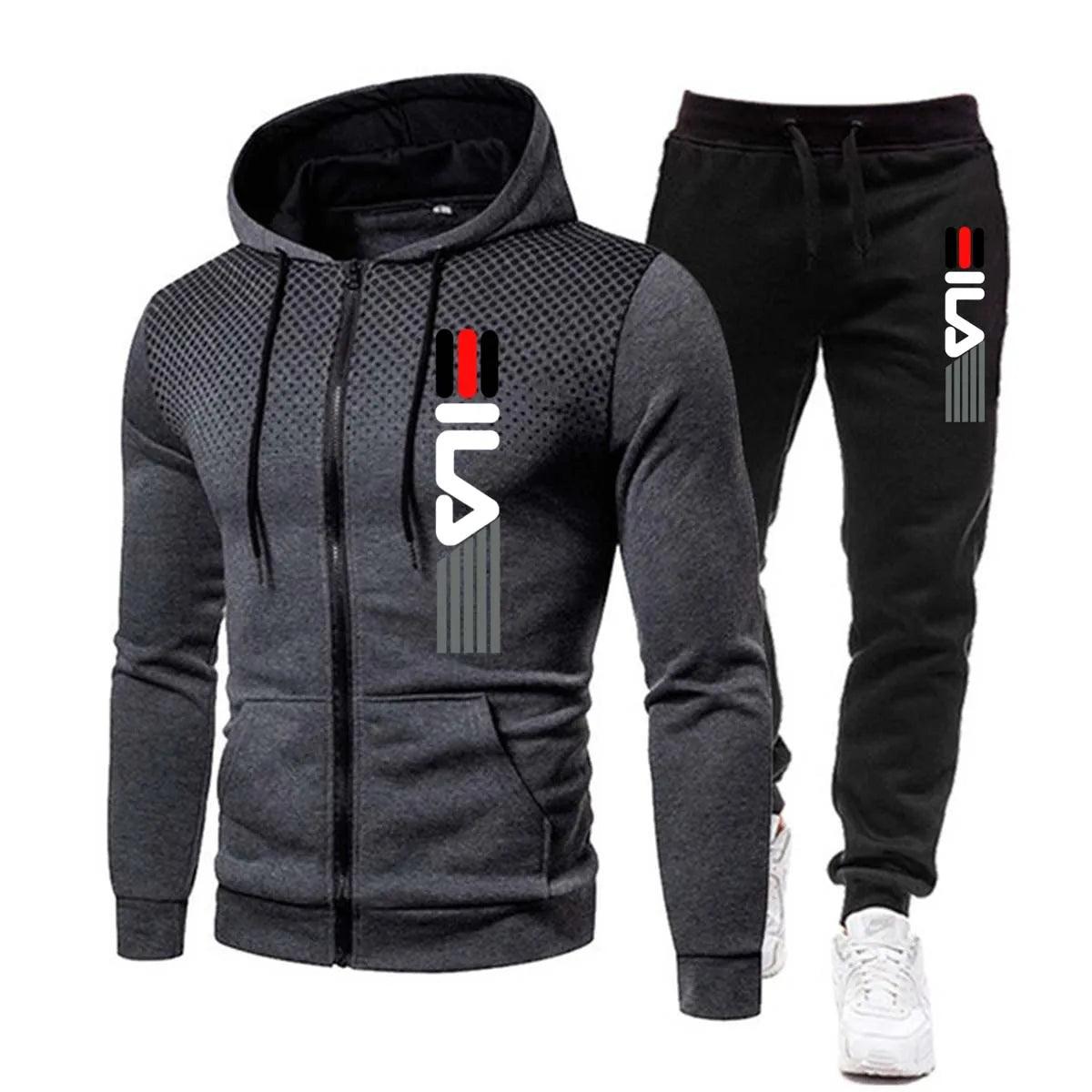 Set Sportswear Jogger Men's Tracksuit Winter Suit Sports - MAXIME