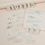 Maxime 16pcs Sweet Flowers Hair Clips Versatile Bangs Pearl Clip Girl Hairpin Side Clip Love Hairpin Duckbill Clip - MAXIME