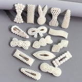 Maxime 16pcs Sweet Flowers Hair Clips Versatile Bangs Pearl Clip Girl Hairpin Side Clip Love Hairpin Duckbill Clip - MAXIME