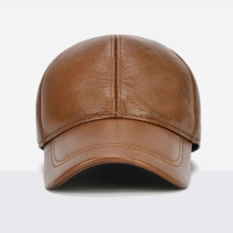 Leather Baseball Cap - MAXIME