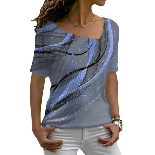 Elegant Women's Slim Casual T-shirt - MAXIME