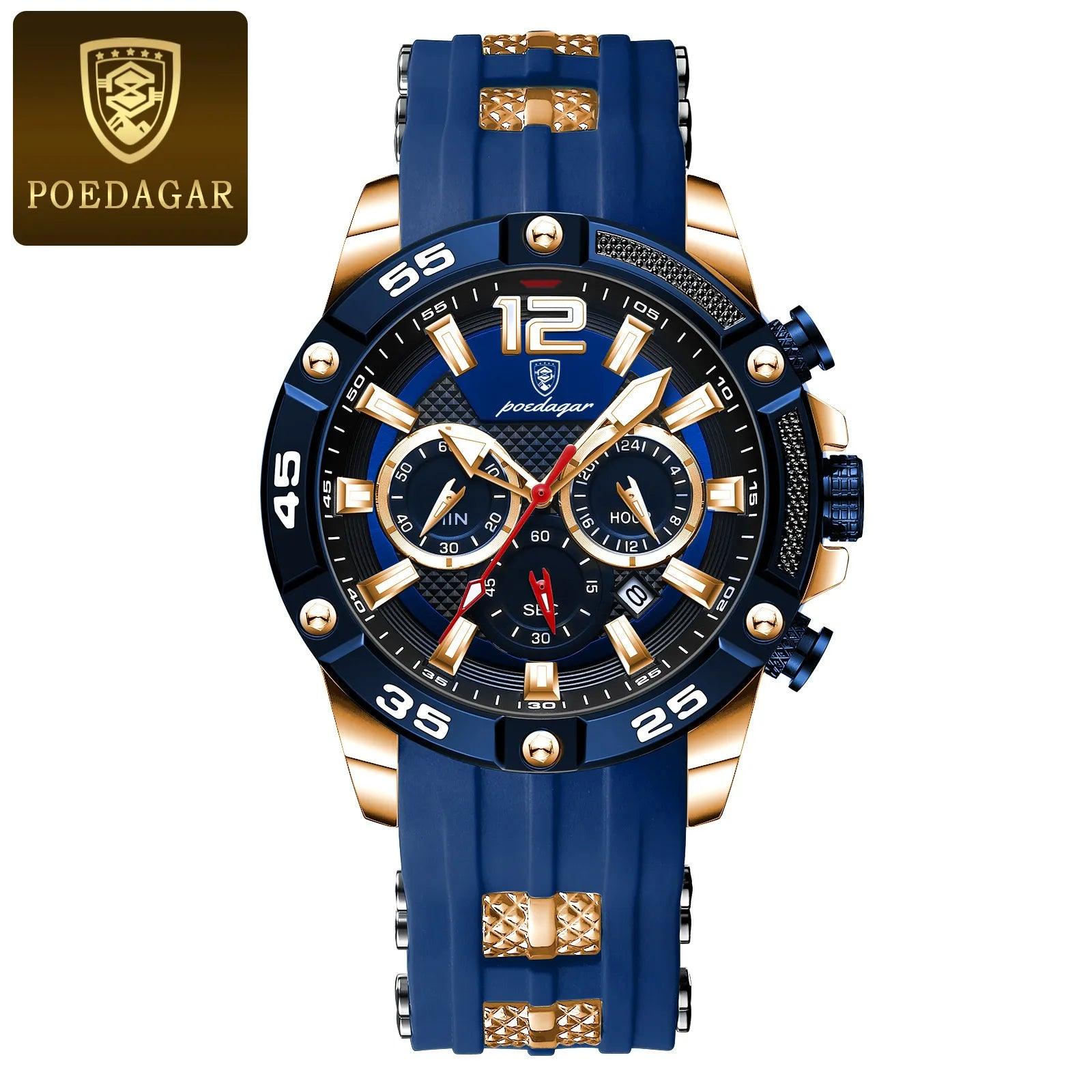 POEDAGAR Casual Men Watch Luxury Waterproof Luminous - MAXIME