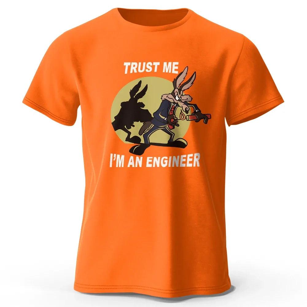 Trust Me I Am an Engineer Printed 100% Cotton Y2k Classic Funny T-Shirt For Men Women Sportswear Tops Tees - MAXIME