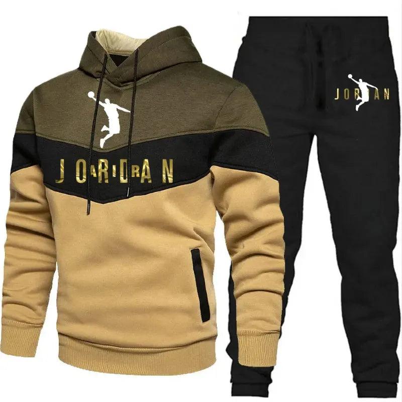 Men's Warm Hoodie Set Sweatshirt + Pants 2-Piece Suit Sports - MAXIME