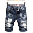 Men's Graffiti Ripped Short Jeans - MAXIME