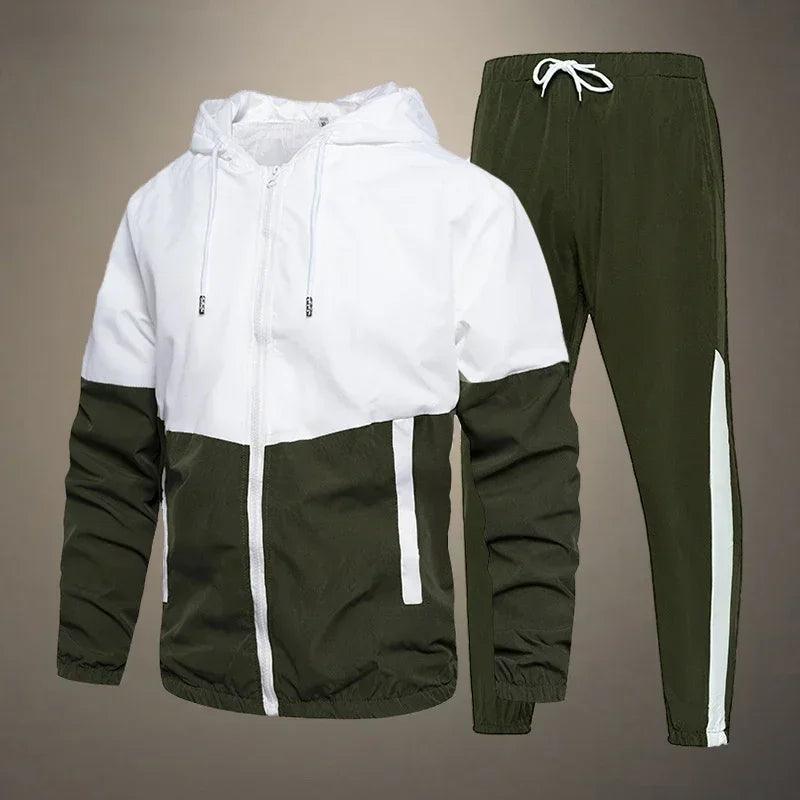 Brand Men Tracksuit Casual Set Joggers Sportswear 2 Piece Sets - MAXIME