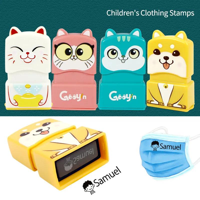 Maxime Children's Name Seal Custom Student's Name Stamp Kindergarten Clothes Waterproof Name Sticker Kawaii Montessori Stamp Gift - MAXIME