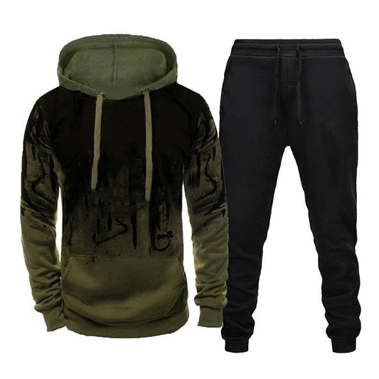 Trending Tracksuits Men Camouflage Hoodie + Pant 2 Piece Set Jogging Suits - MAXIME