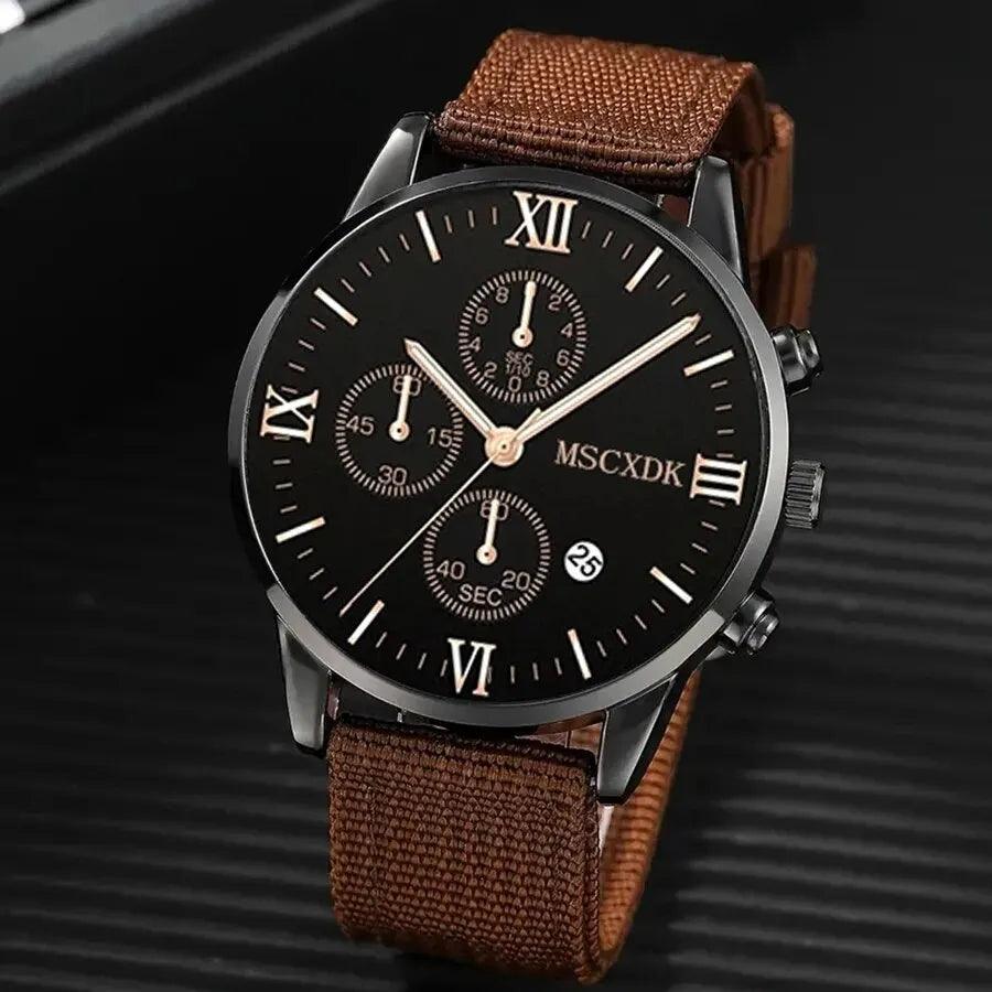 Maxime 4pcs Quartz Watches Bracelet Watch Set For Men Business Fashion Casual Round Pointer Calendar Watch Accessories - MAXIME