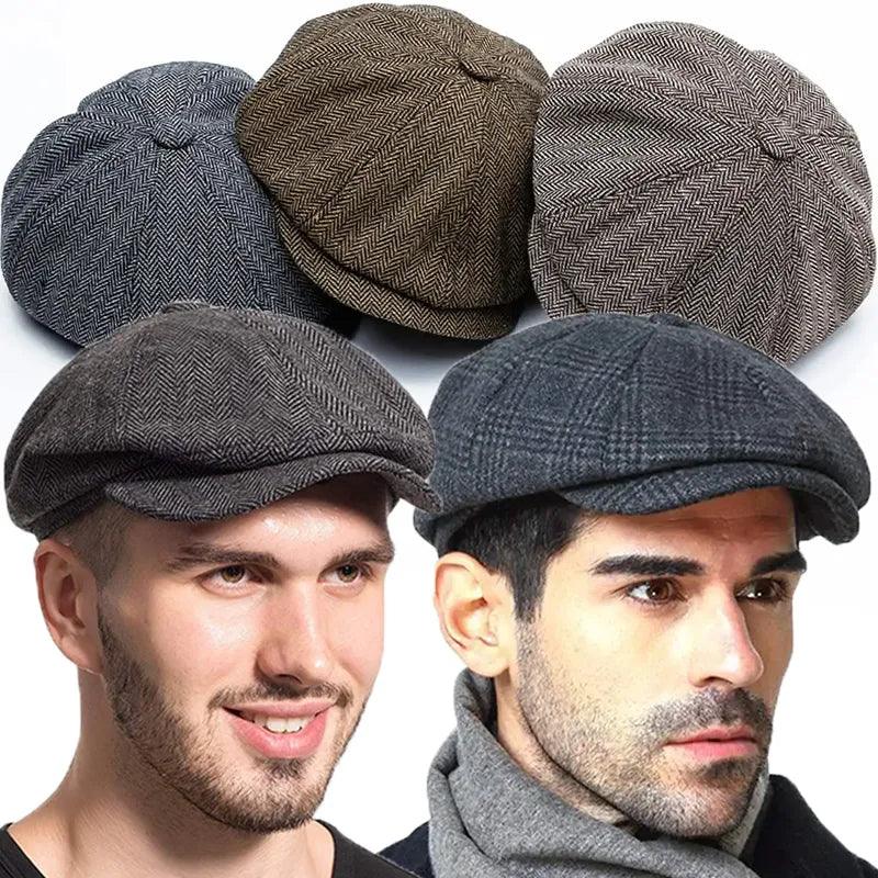 Berets Flat Peaked Cap Street Hats for Men Women - MAXIME