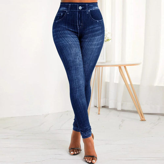 Women's Jeans High Waist Pants Ladies Casual Stretchy Skinny Trousers - MAXIME