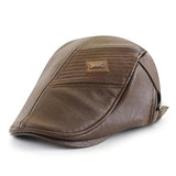 Leather Beret Hat Men - MAXIME