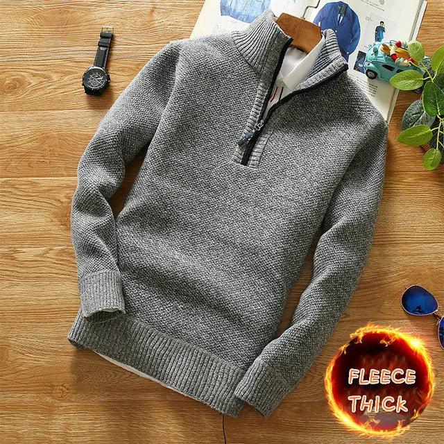 Jackets Mens Slim Fit Knitted Sweatercoat Thick Cardigan Sweater Coat Men - MAXIME