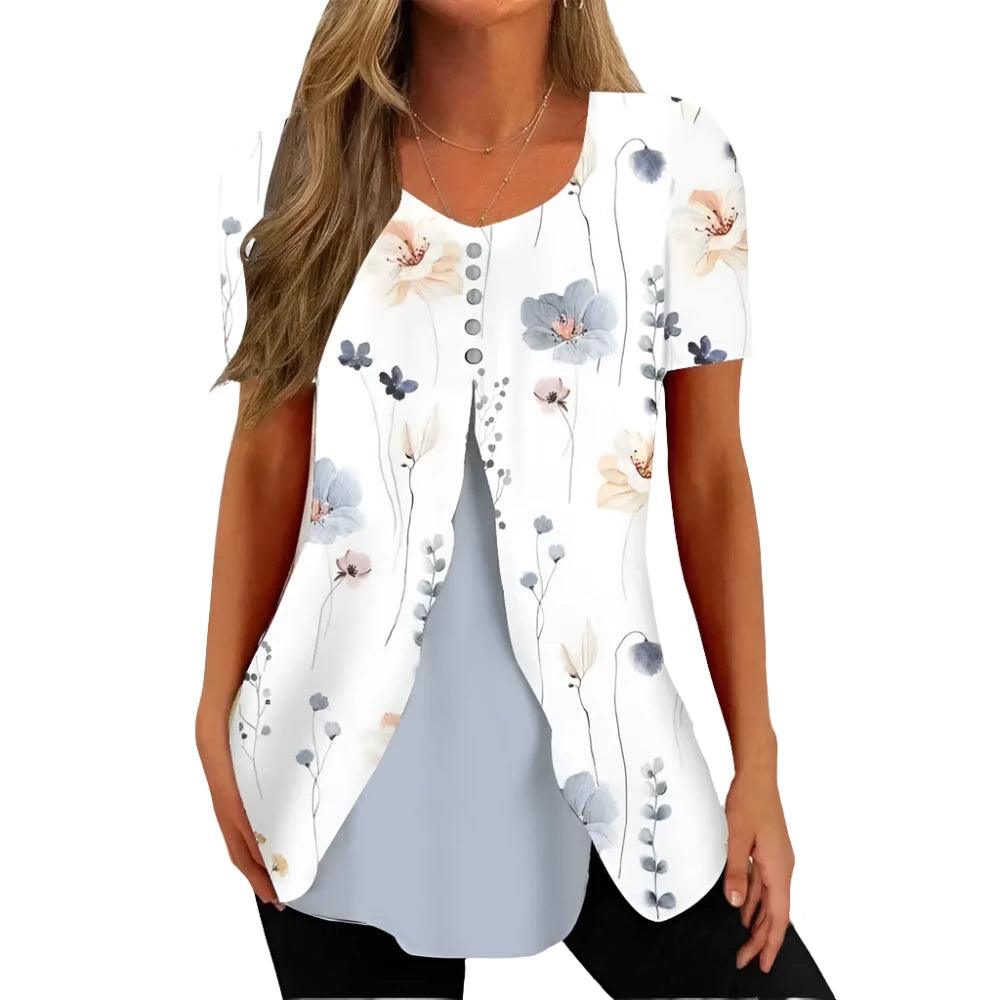 Elegant Woman Shirt Casual Loose - MAXIME