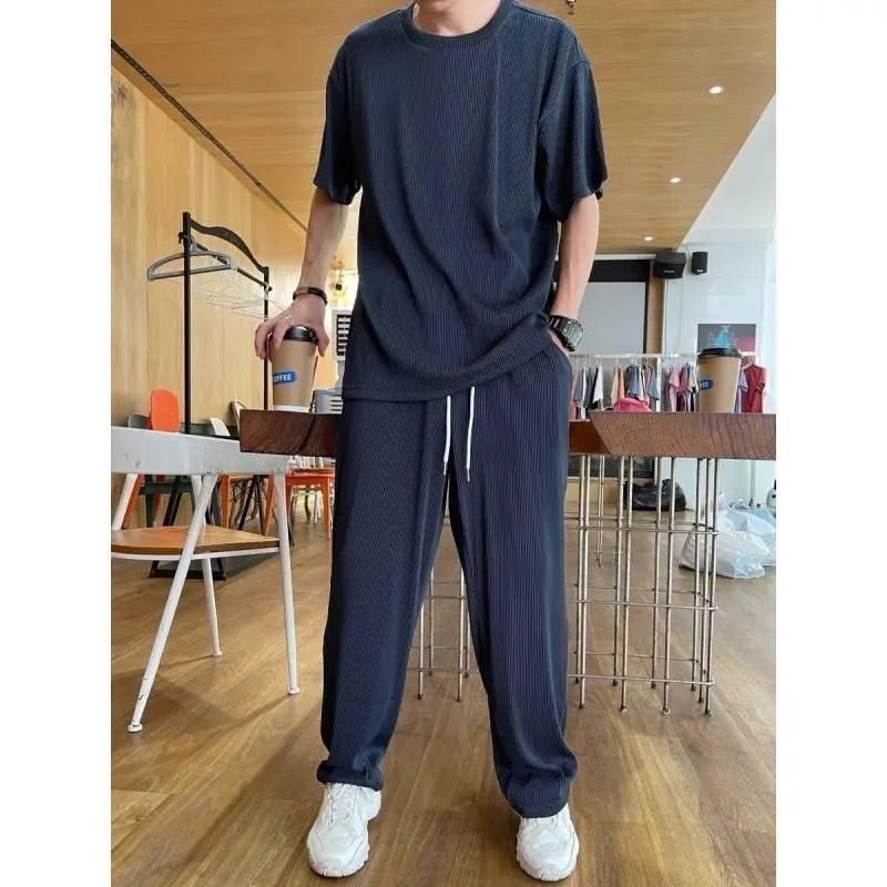 Men Sets Casual Summer Top + Trousers Casual Two-piece - MAXIME