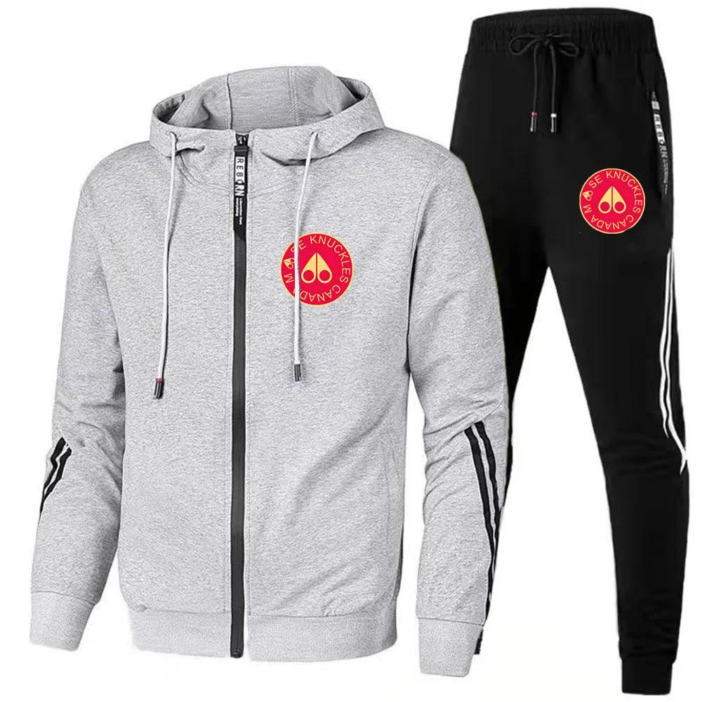 Men's Tracksuit Hooded Pullover Casual 2-Pcs Set - MAXIME