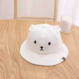 Maxime Cute Bear Baby Bucket Hat With Ears Boy Girl Cotton Kids Sun Hat Outdoor Summer Child Panama Cap - MAXIME