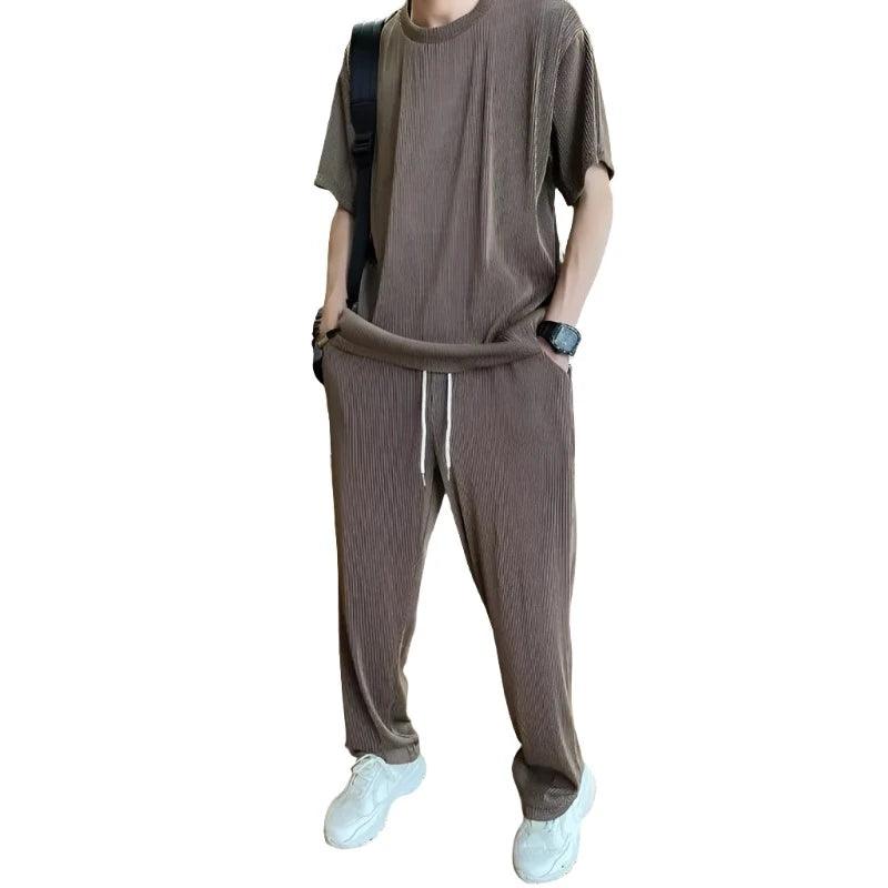 Men Sets Casual Summer Top + Trousers Casual Two-piece - MAXIME