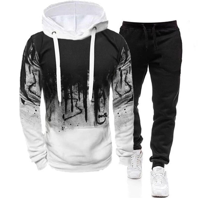 Trending Tracksuits Men Camouflage Hoodie + Pant 2 Piece Set Jogging Suits - MAXIME