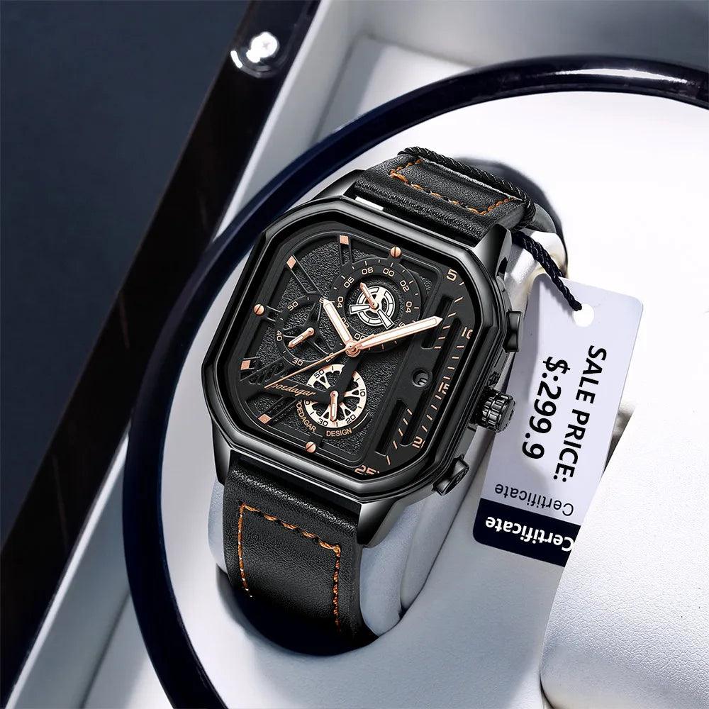 POEDAGAR Fashion Quartz Men Watches Top Brand Waterproof - MAXIME