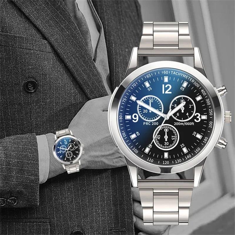 Maxime Fashion Mens Stainless Steel Watches Luxury Quartz Wristwatch Clock Men Business Casual Watch Relogio Masculino - MAXIME