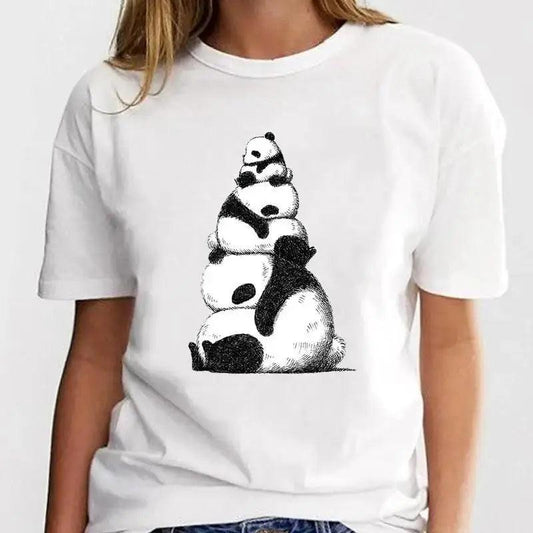 New Panda Lovely Cute Casual Plus Size T Shirt Women - MAXIME